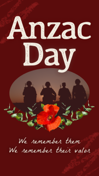 Rustic Anzac Day Facebook Story