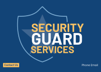 Guard Badge Postcard