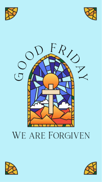 Good Friday Stained Glass Facebook Story