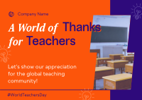 Modern Teachers Day Postcard