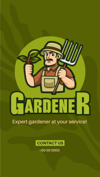 Expert Gardener Mascot Instagram Reel Image Preview