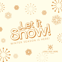 Let It Snow Winter Greeting Instagram Post