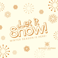 Let It Snow Winter Greeting Instagram Post Image Preview