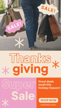 Super Sale this Thanksgiving Facebook Story