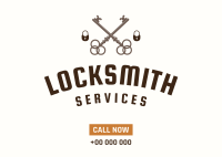 Locksmith Emblem Postcard