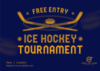 Ice Hockey Tournament Postcard