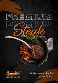 Premium Steak Order Poster