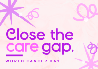 Swirls and Dots World Cancer Day Postcard