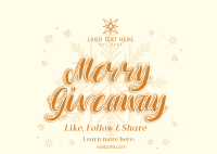 Merry Giveaway Announcement Postcard