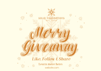 Merry Giveaway Announcement Postcard Image Preview