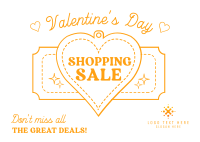 Minimalist Valentine's Day Sale Postcard