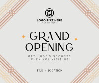 Art Deco Grand Opening Facebook Post