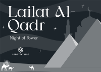 The Night of Power Postcard Design