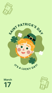 Smiling St. Patrick Facebook Story