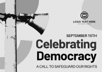 Modern Democracy Celebration Postcard