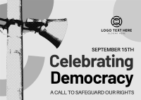 Modern Democracy Celebration Postcard Design