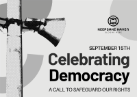 Modern Democracy Celebration Postcard Image Preview