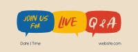 Question & Answer Live Facebook Cover Image Preview