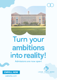 University Admissions Open Poster