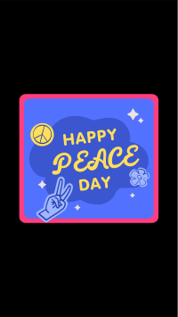 Peace Day Text Badge Instagram Story