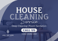 Professional House Cleaning Service Postcard Design