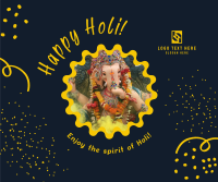 Happy Holi Celebration Facebook Post