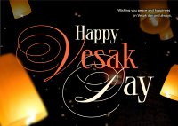 Lantern Vesak Day Postcard