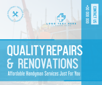 Quality Repairs and Renovations Facebook Post