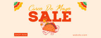 Happy Taco Mascot Sale Facebook Cover