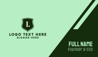 Green Shield Lettermark Business Card Design