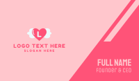 Pink Heart Business Card example 2
