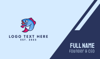 Blue Fish Mascot Business Card