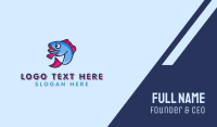 Blue Fish Mascot Business Card