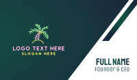 Neon Coconut Tree  Business Card