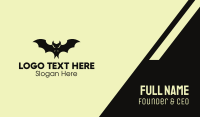 Black Vampire Bat Business Card