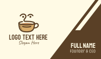 Brown Coffee Face Business Card Design