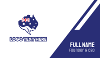 Australian Flag Kangaroo Business Card Design