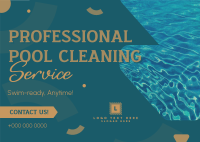 Professional Pool Cleaning Service Postcard