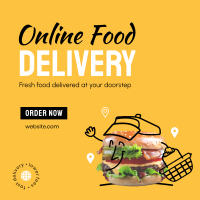 Fresh Burger Delivery Instagram Post