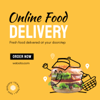 Fresh Burger Delivery Instagram Post Image Preview