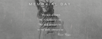 Always Remember Memorial Day Facebook Cover