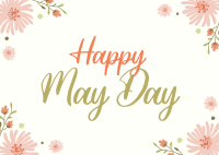 May Day Spring Team Postcard Design