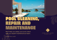 Pool Cleaning Services Postcard