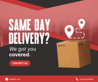 Same Day Delivery Facebook Post example 2