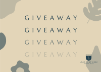 Giveaway Time Postcard