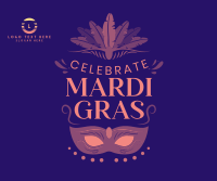 Celebrate Mardi Gras Facebook Post