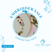 Embroidery Sale Instagram Post