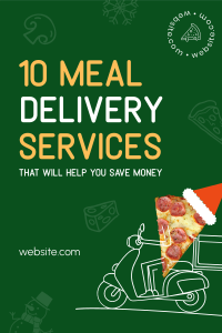 Holiday Pizza Delivery Pinterest Pin