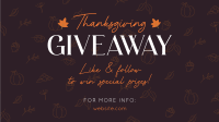 Thanksgiving Day Giveaway Video Design