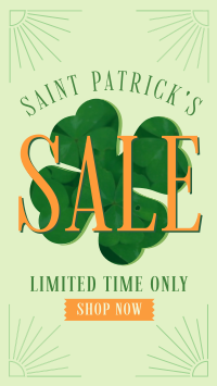 St. Patrick's Sale Clover Facebook Story